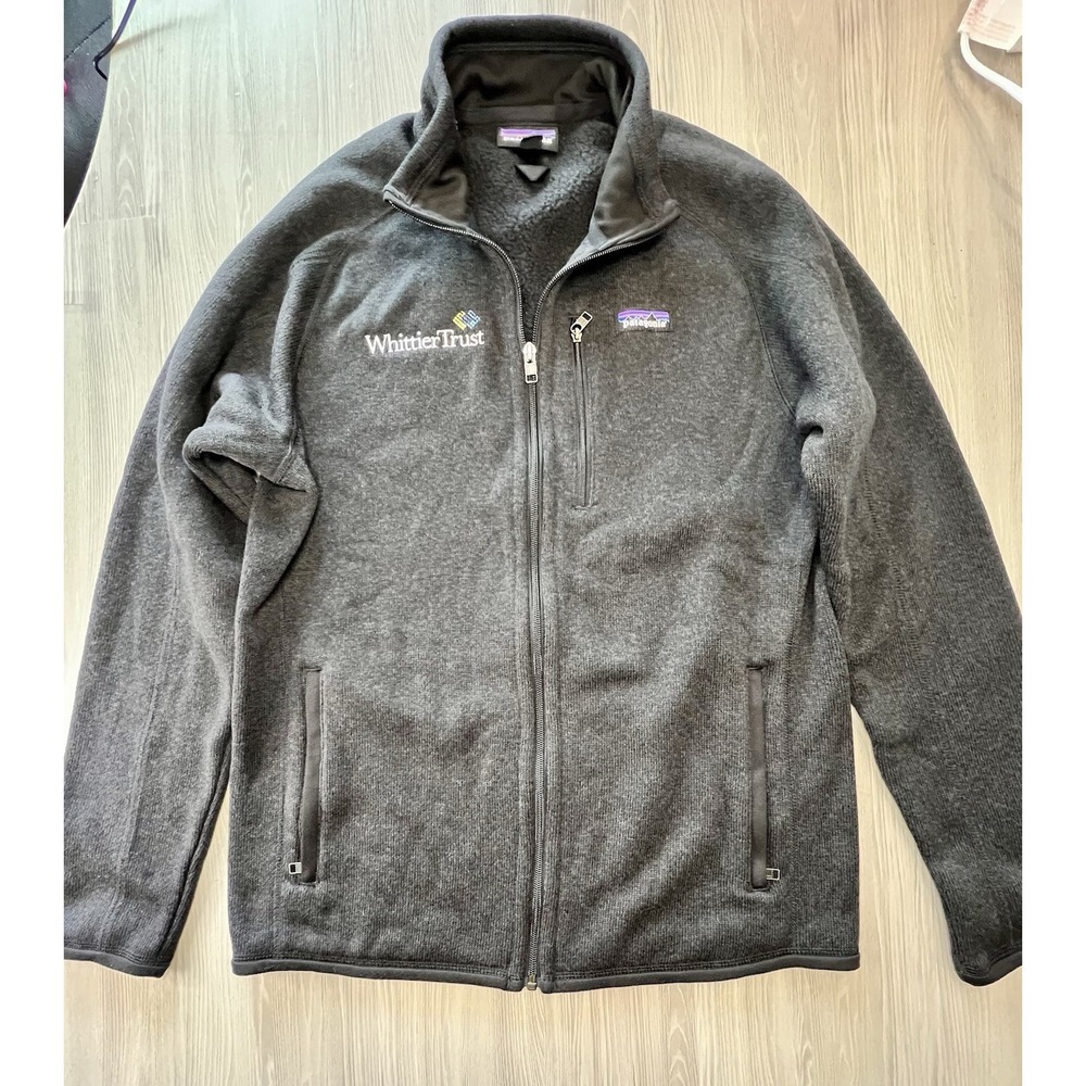 Patagonia Better Sweater Full Zip Jacket Men's Medium Gray Fleece Whittier Trust